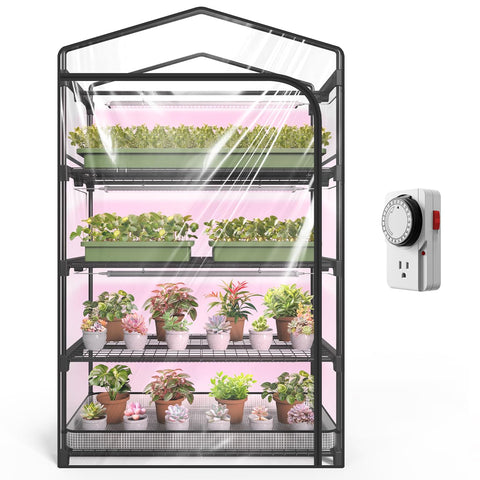 SpeePlant indoor greenhouse with grow light for seed starting indoors