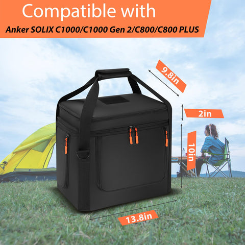 Speqerk Anker SOLIX bag side vent demonstrates heat-dissipation opening.