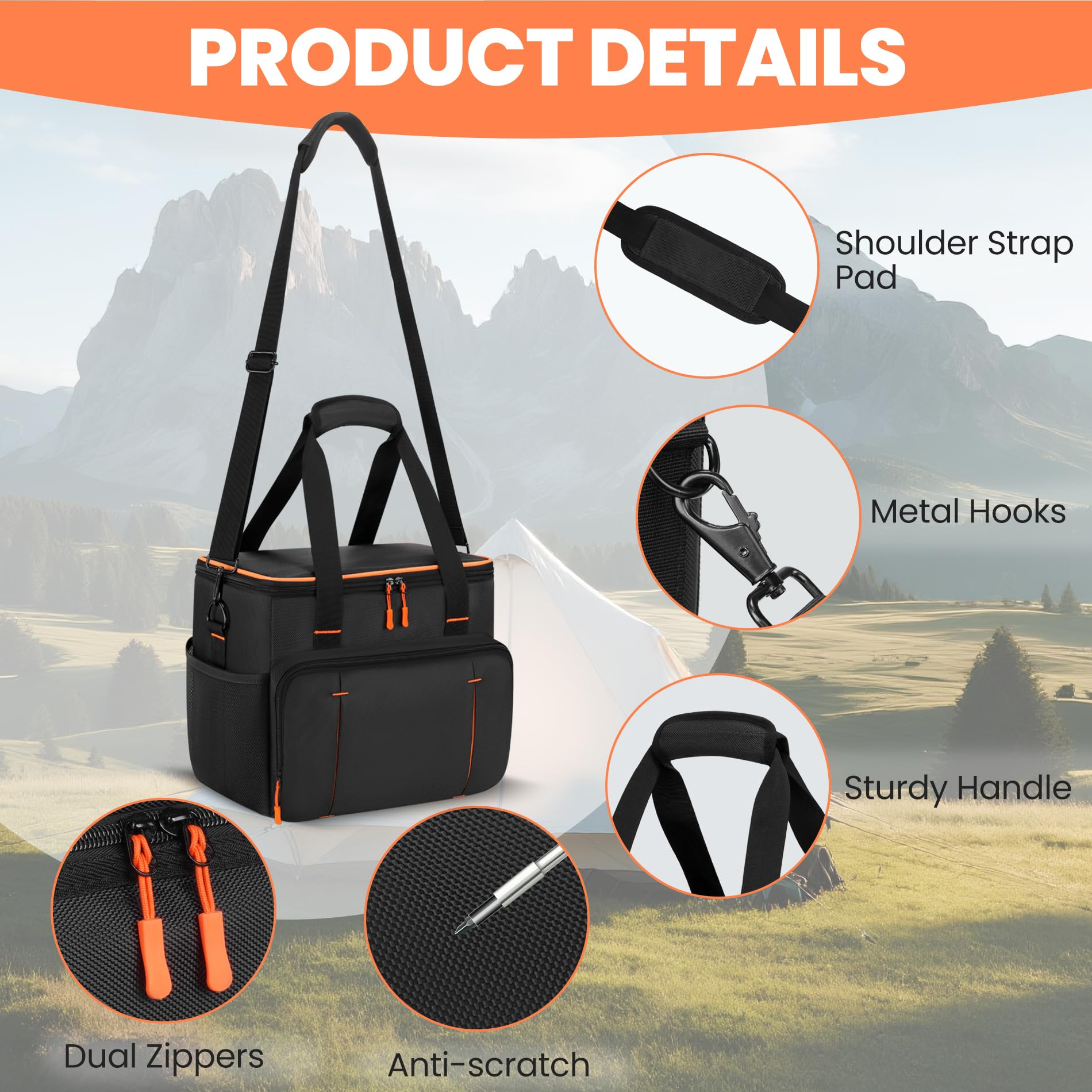 Speqerk bag 1680D water-resistant exterior resists wear and tear