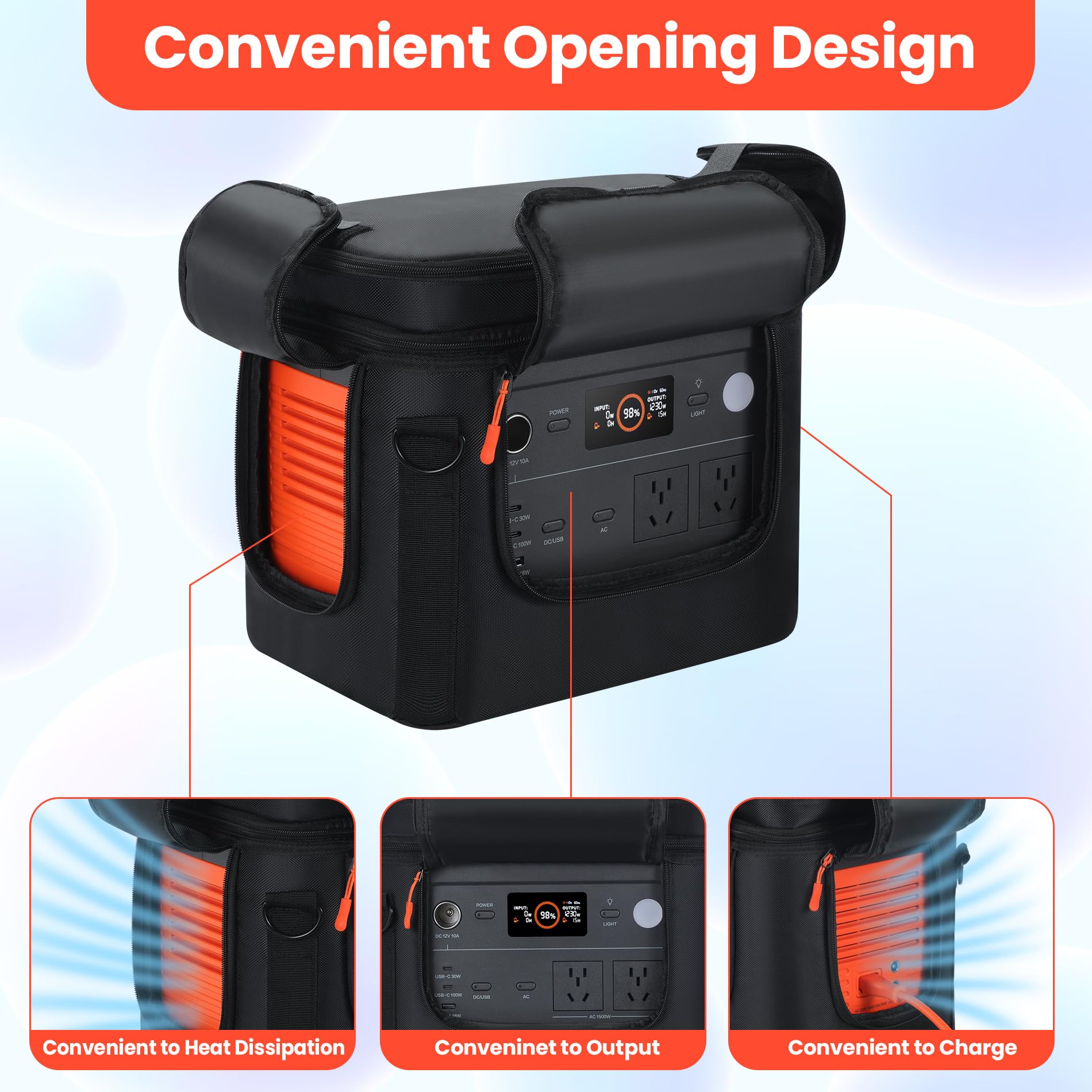 Speqerk detachable shoulder strap enables comfortable carrying in any setting.