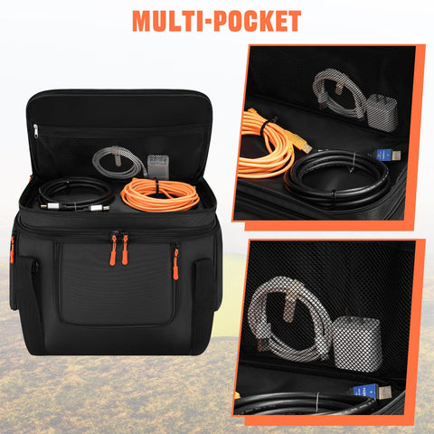 Speqerk bag front zipper provides quick access to power data without removal.