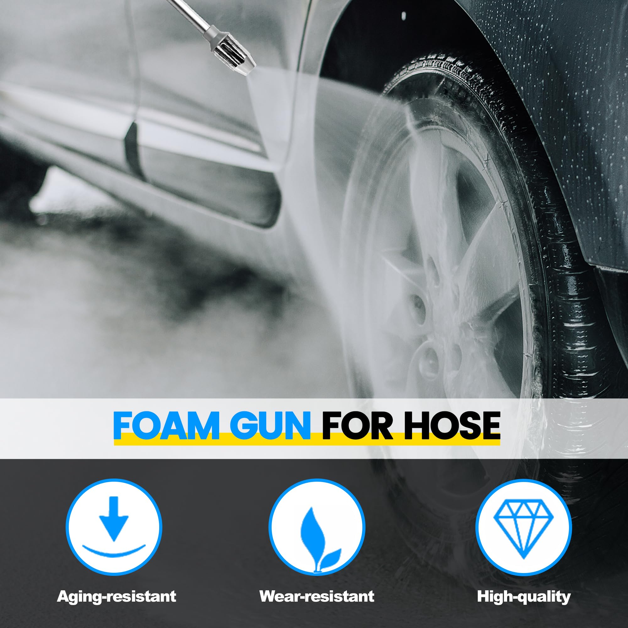 SPHAN adjustable nozzle enabling foam or water spray for precision cleaning.
