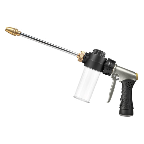 SPHAN garden hose nozzle with soap dispenser for efficient car cleaning.