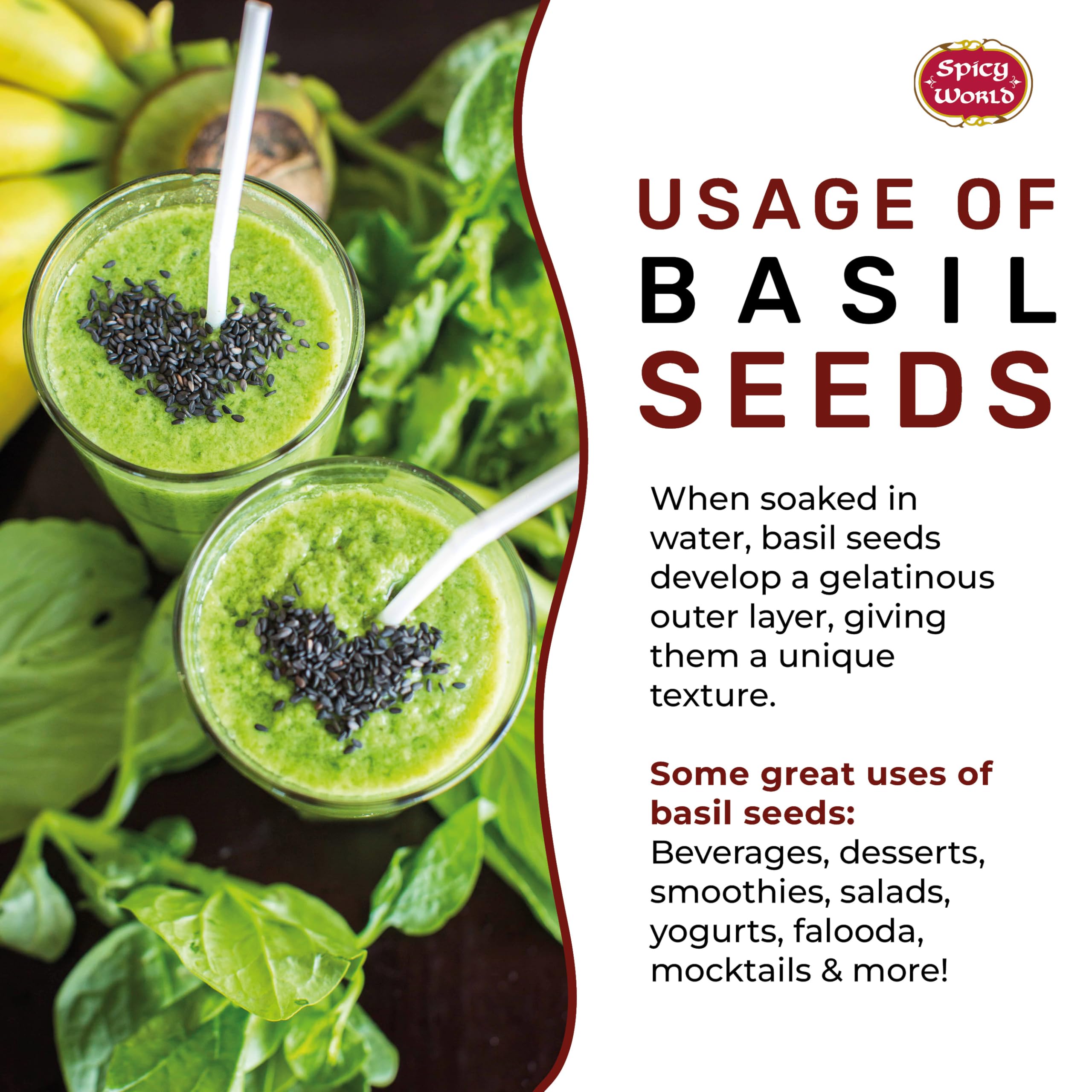Tukmaria falooda dessert idea using Spicy World seeds.