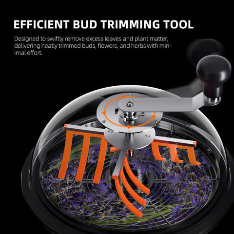 Spider Farmer 13-Inch Bud Trimmer hood visibility shows clear view for detailed trimming.