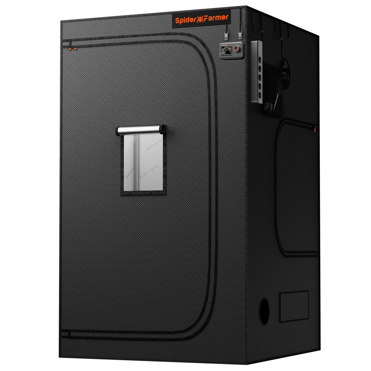 Spider Farmer 4x4 grow tent front view showcases strong, stable structure for indoor gardening.