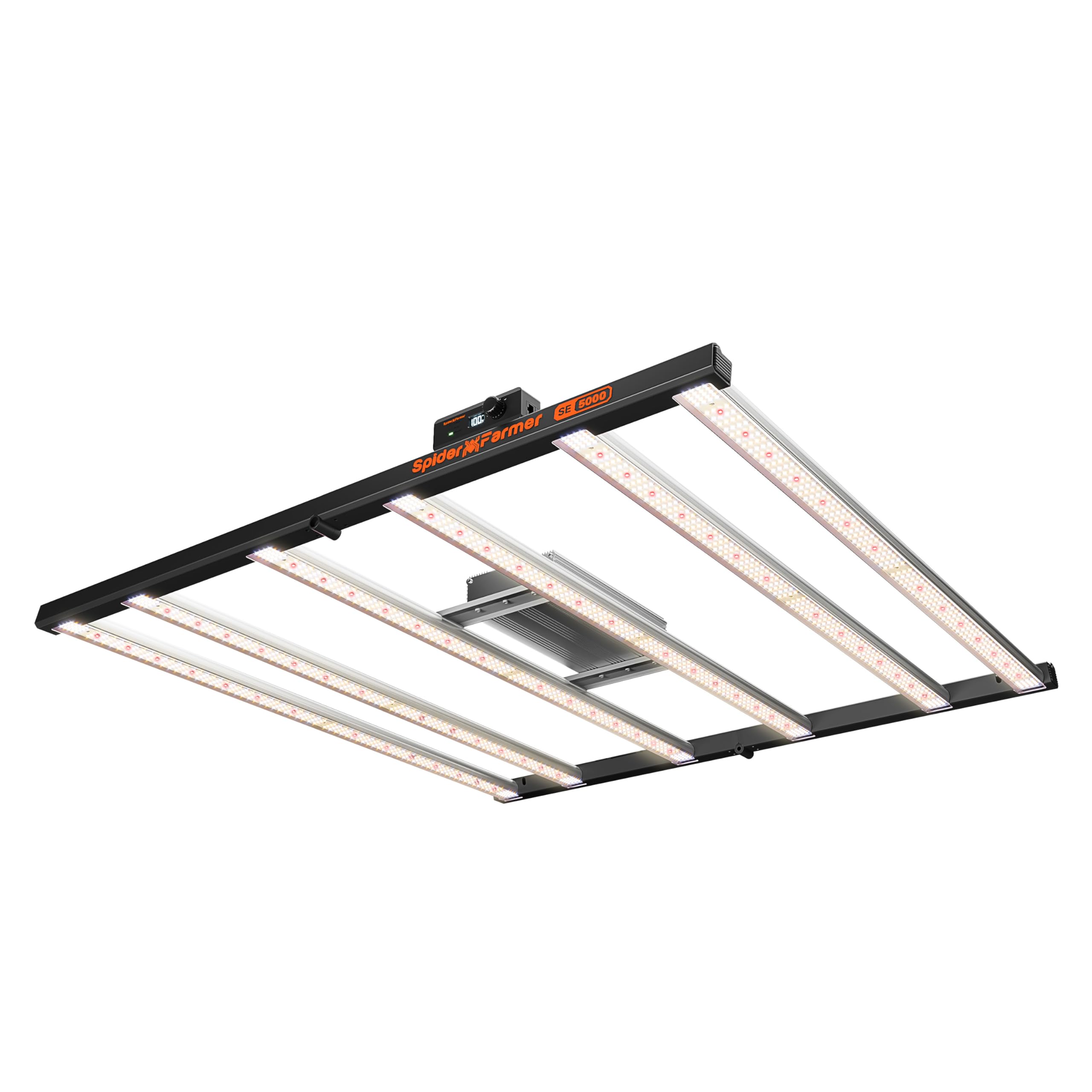Spider Farmer SE5000 bar light provides even canopy coverage for a 4x4 ft grow space