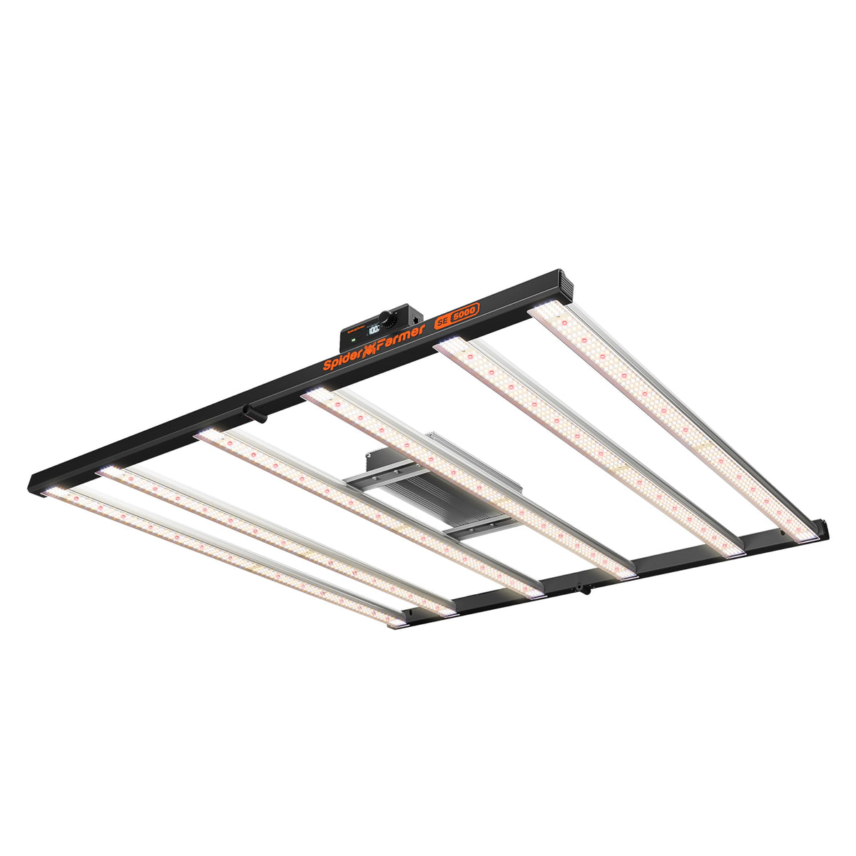 Spider Farmer SE5000 bar light provides even canopy coverage for a 4x4 ft grow space