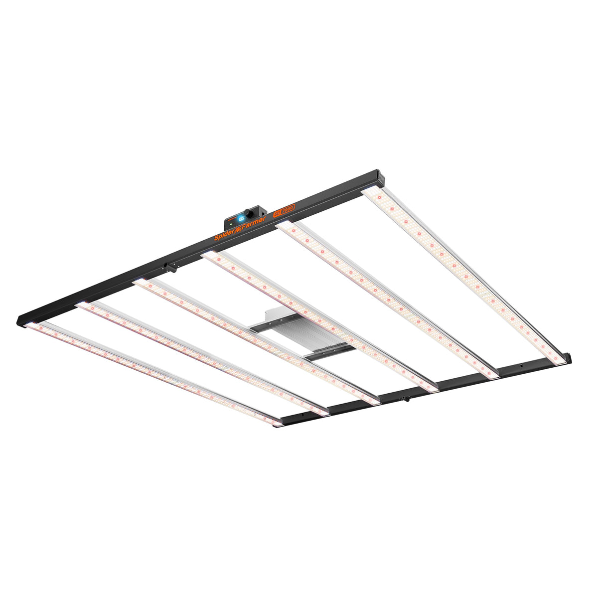 Spider Farmer SE7000 front view showcases bar-style design for even 5x5 ft coverage.