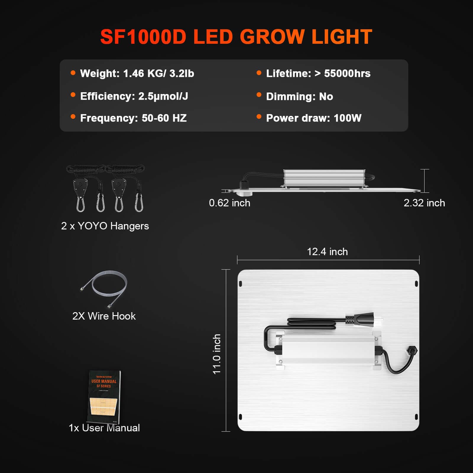 Spider Farmer SF1000D 2Pack installation in a 2x4 tent