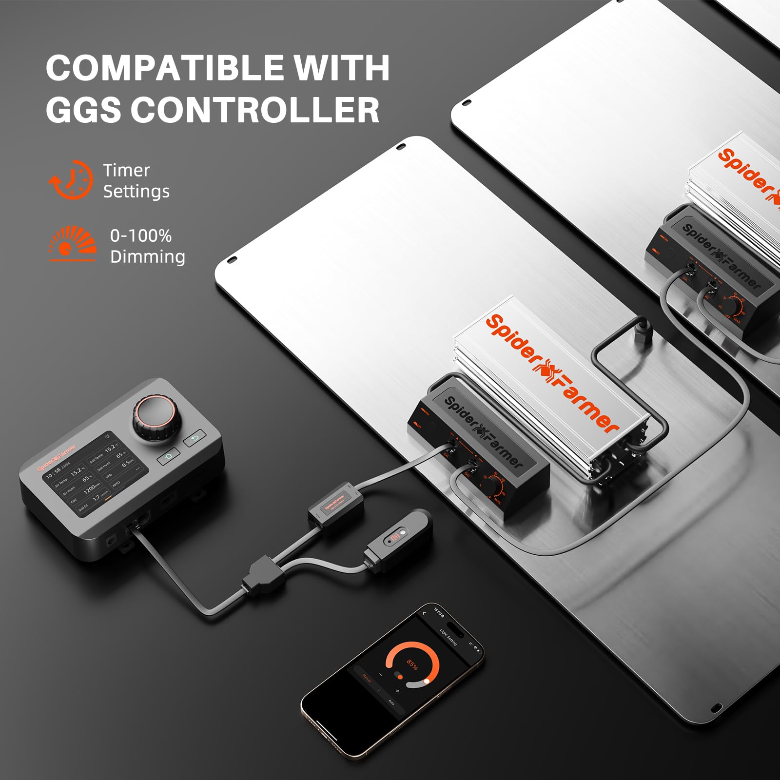 Aluminum heatsink and solid construction deliver reliable cooling.