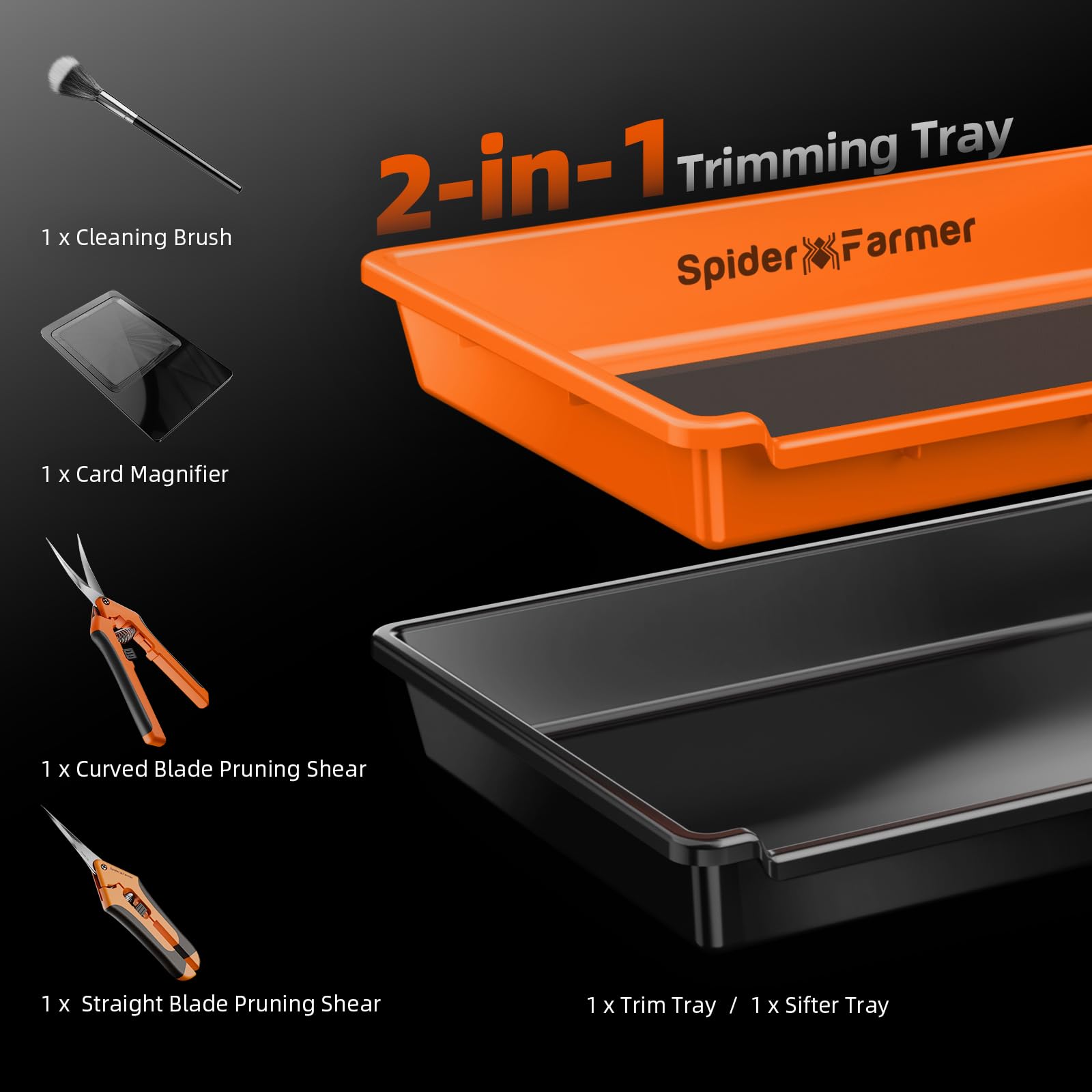 Sturdy food-grade plastic ensures durable and safe trimming sessions.
