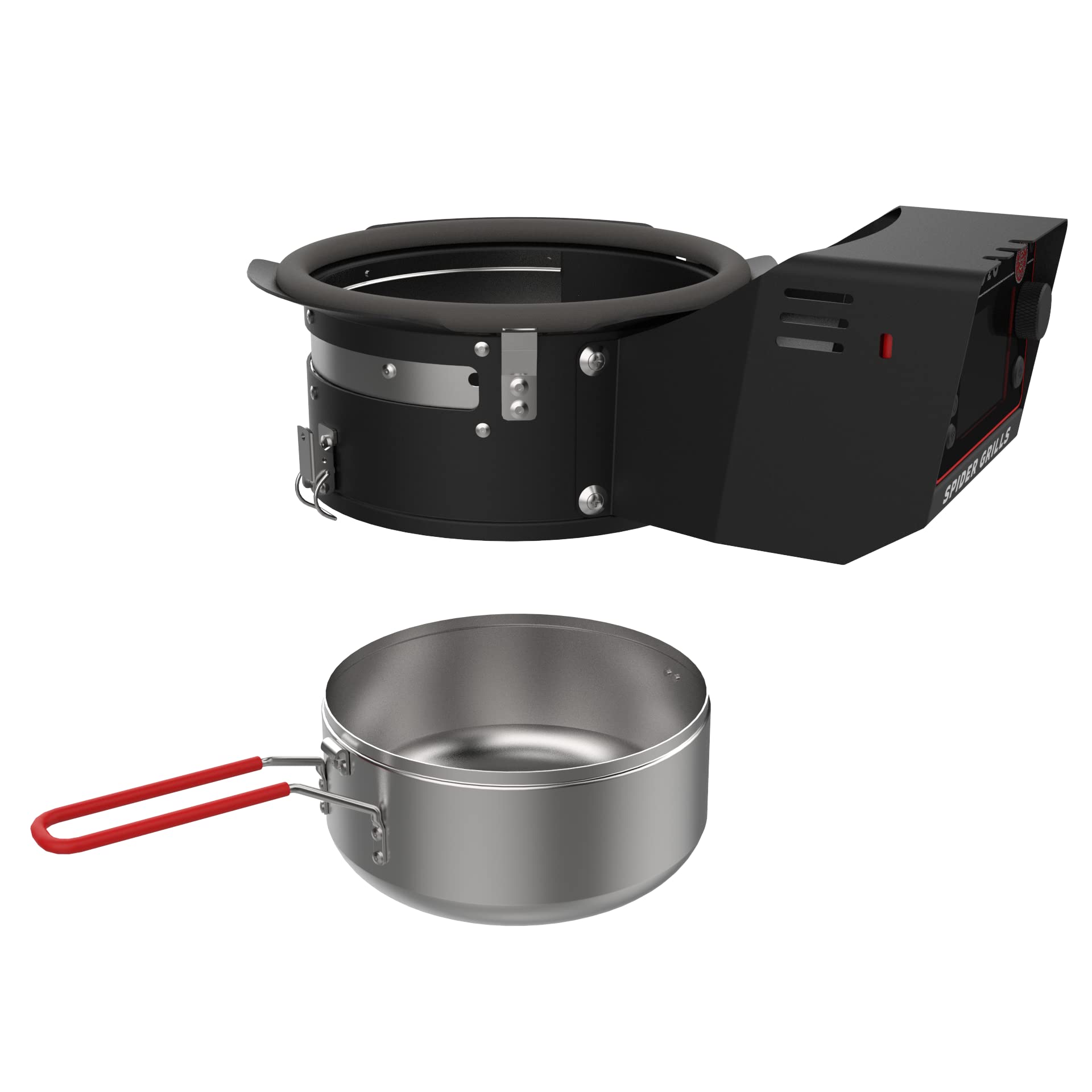 Venom secures fit on Weber 22-inch and 26-inch kettles for easy setup.