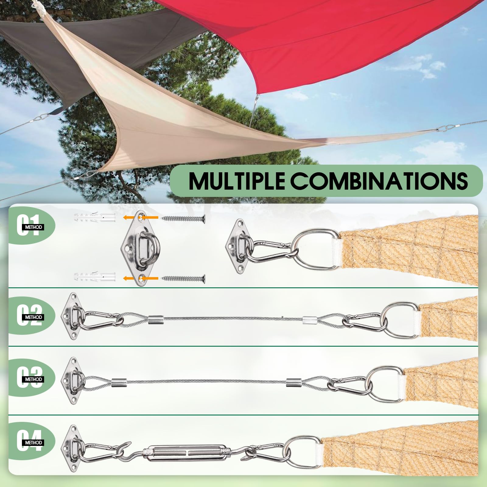 Spiglamm pad eyes secure sails and lines reliably.