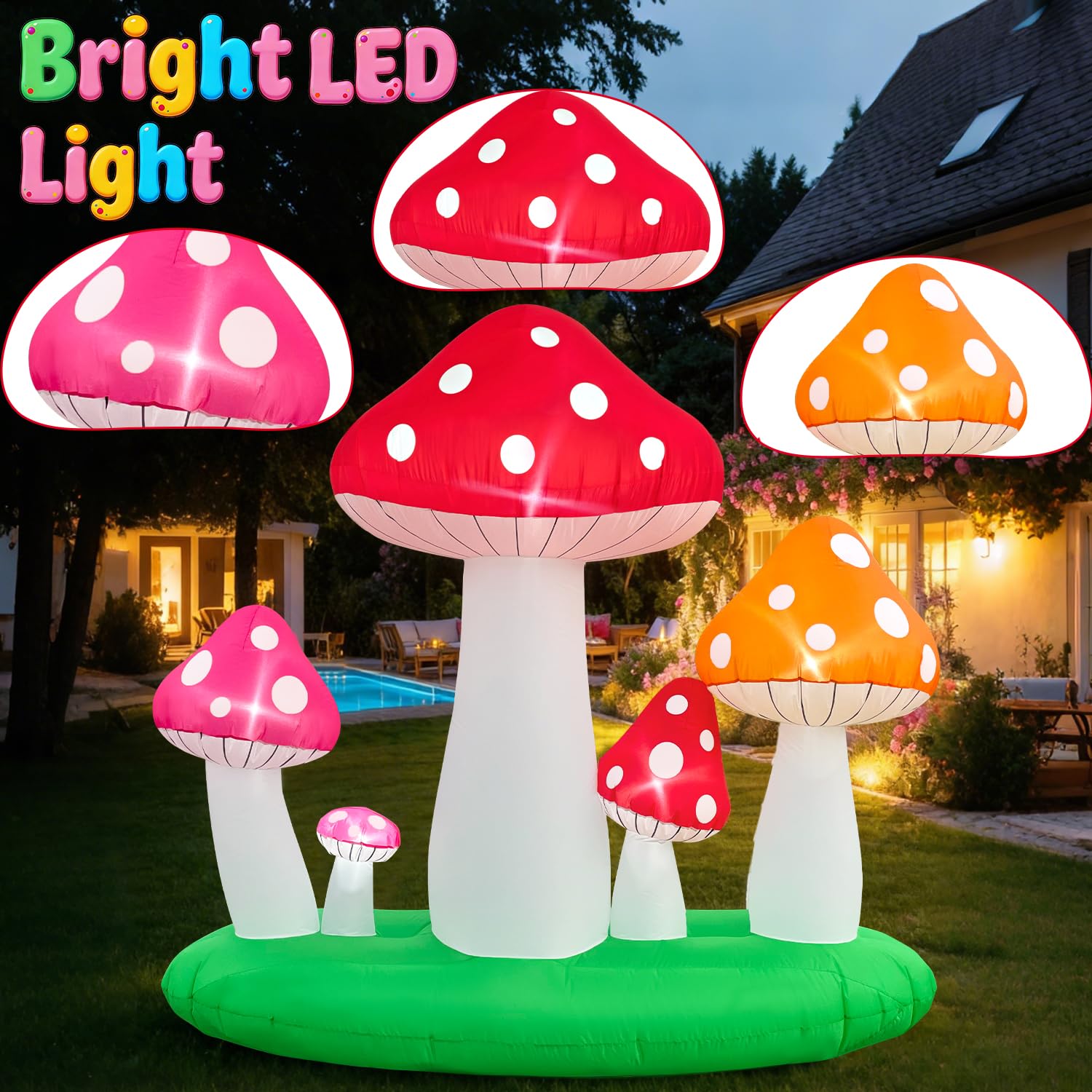 Spinosaurus mushroom decor as an inviting entryway display.
