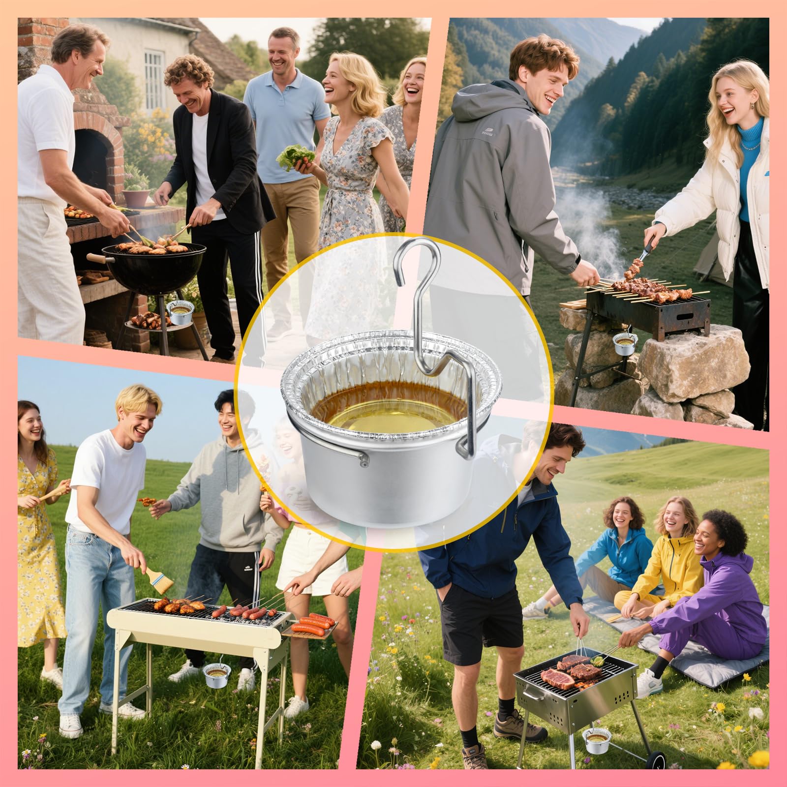 SpiralScgv easy-clean liner system simplifies liner changes during cookouts.