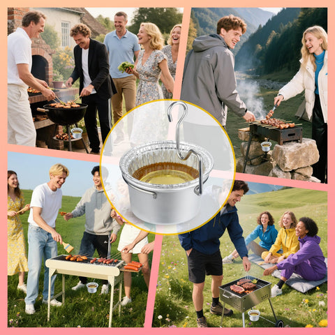 SpiralScgv easy-clean liner system simplifies liner changes during cookouts.