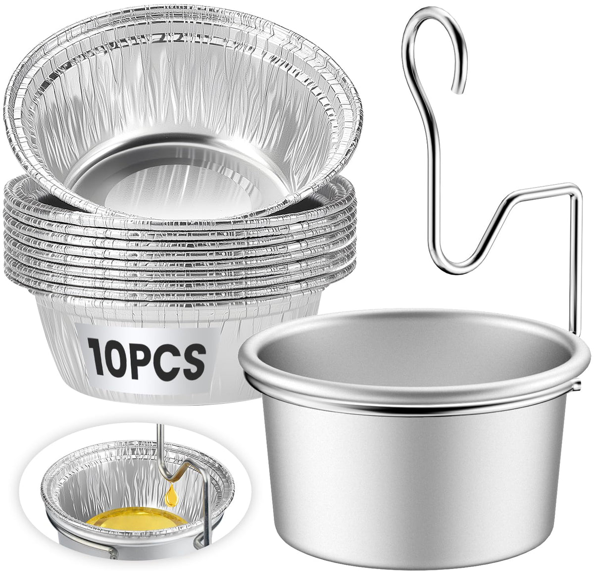SpiralScgv Premium Grill Grease Trap Kit with universal fit for easy grease management.