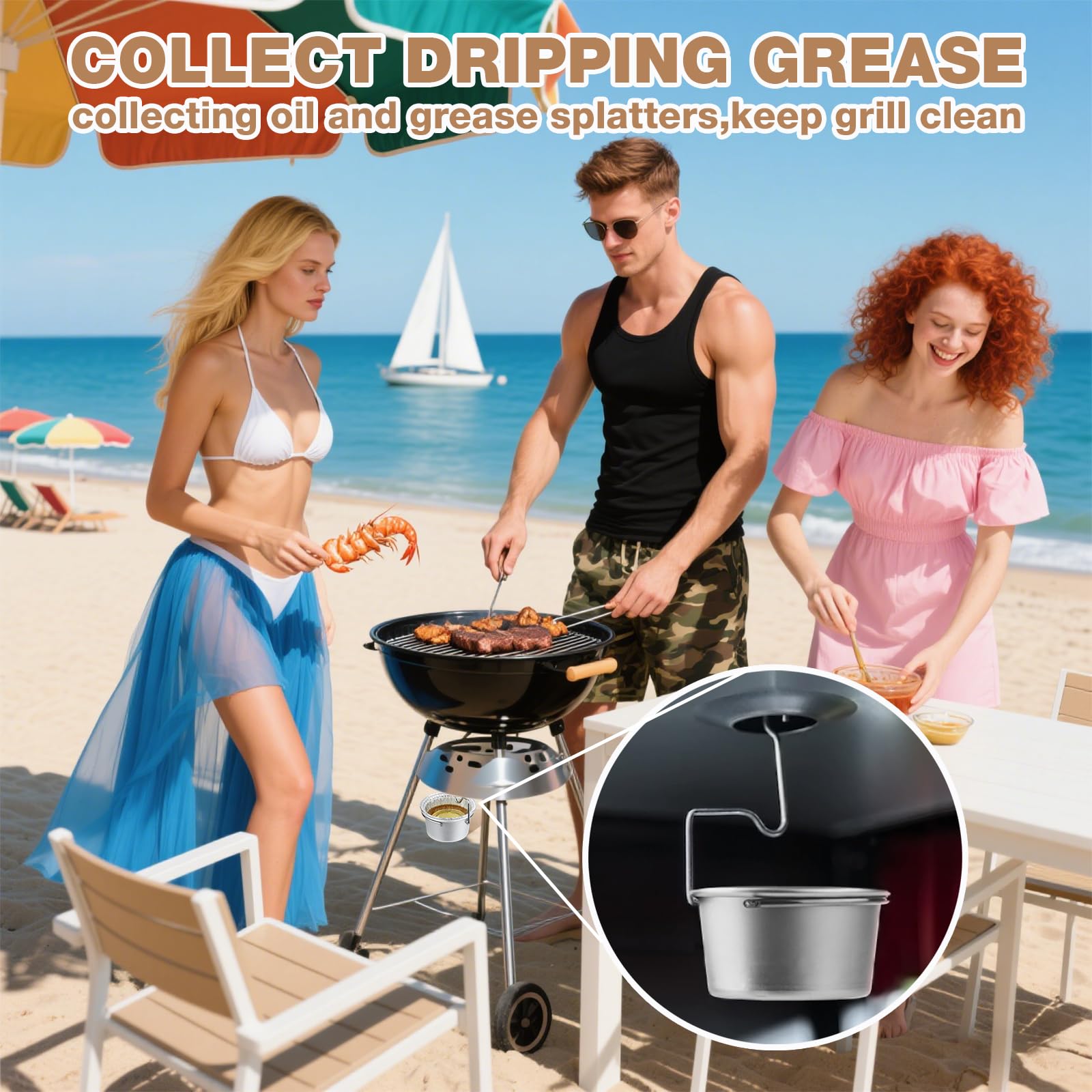 SpiralScgv rust-proof black finish ensures durability in outdoor grilling.