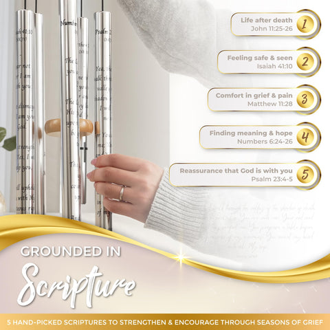 Spiritwind wind chime with thickened tubes delivers fuller, soothing outdoor sound.
