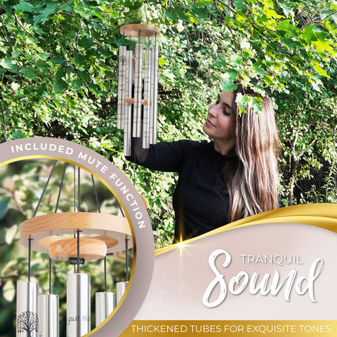 Spiritwind wind chimes with thickened tubes for fuller, richer sound.