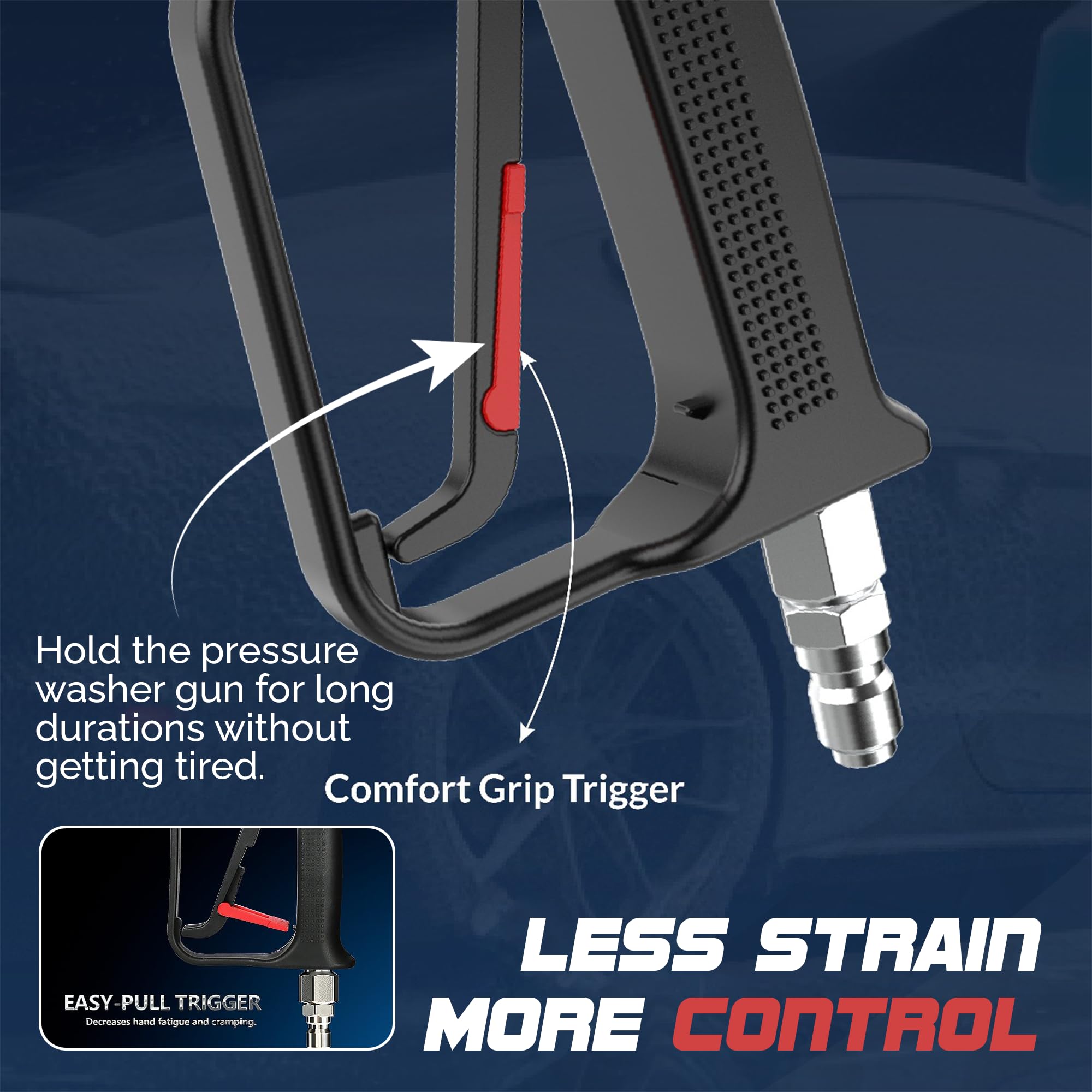 Spirix Stubby reinforced trigger for reliable control while cleaning.