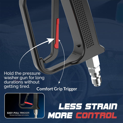Spirix Stubby reinforced trigger for reliable control while cleaning.