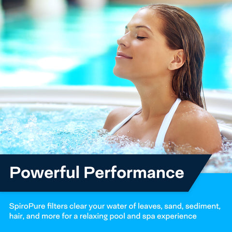 SpiroPure cartridge in use helps maintain spa water clarity.