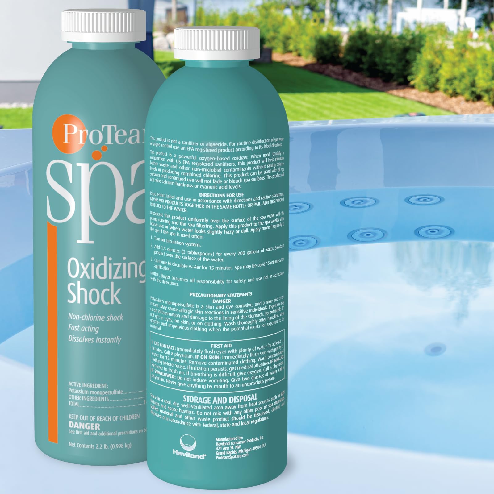 SplashWiz Spa Water appears crystal-clear and inviting after treatment.