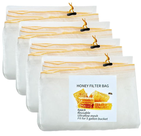 SPMKTQK honey strainer bag 125-micron four-pack filters impurities while preserving flavor