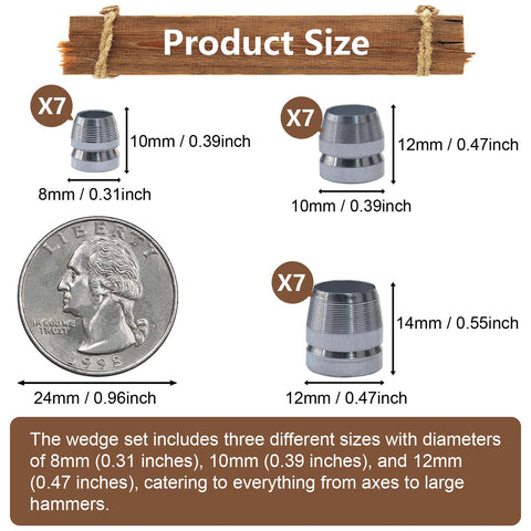 SPNKMJUJ 21‑piece wedge set enhancing tool handle security and longevity