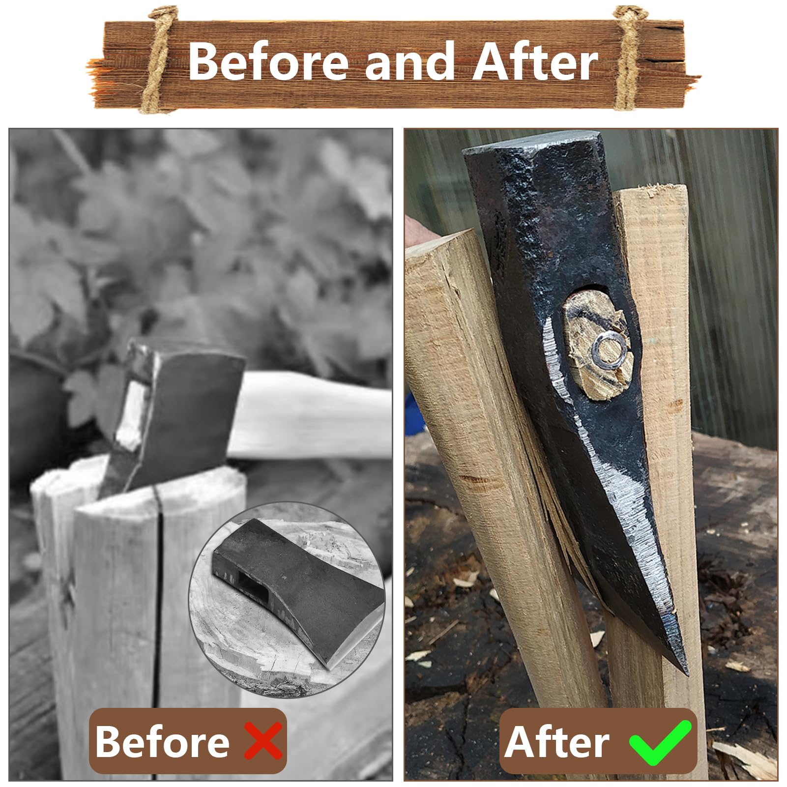 SPNKMJUJ wedges fit axes, hammers, hatchets, and sledges for versatile tool setups