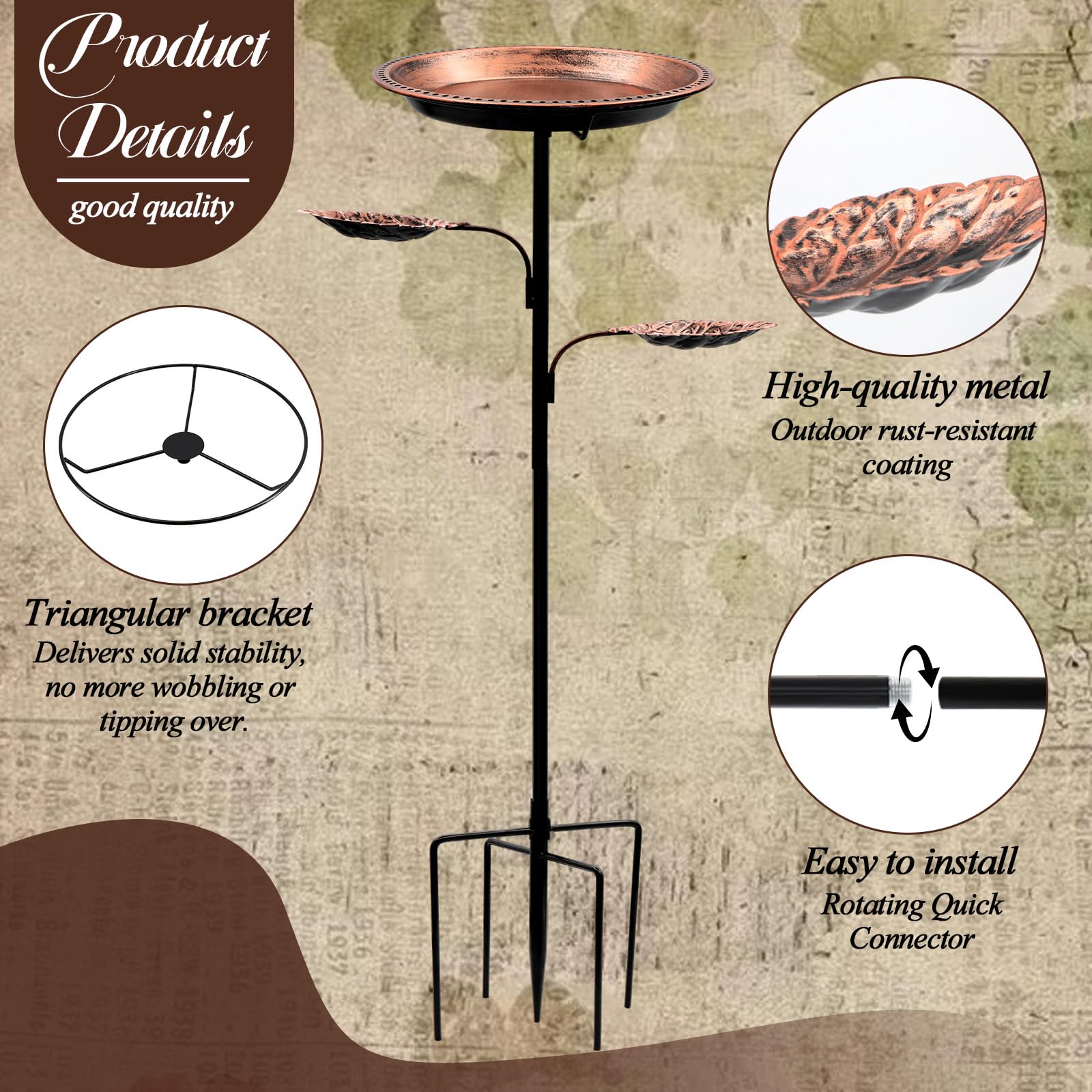 SPOKKI leaf-shaped feeder bowl provides comfortable feeding perch for backyard birds