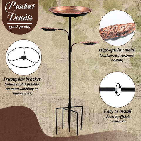SPOKKI leaf-shaped feeder bowl provides comfortable feeding perch for backyard birds
