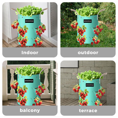 SPONDWILD 3-Pack 10 Gallon Grow Bags provide plant stability and soil support