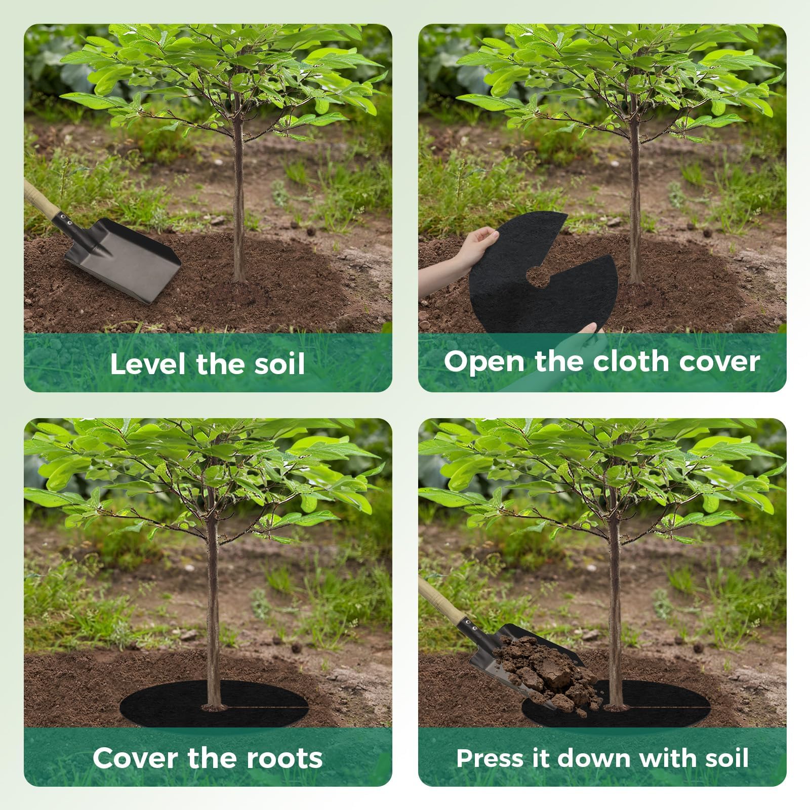SPONDWILD breathable tree ring promotes healthy root environment.