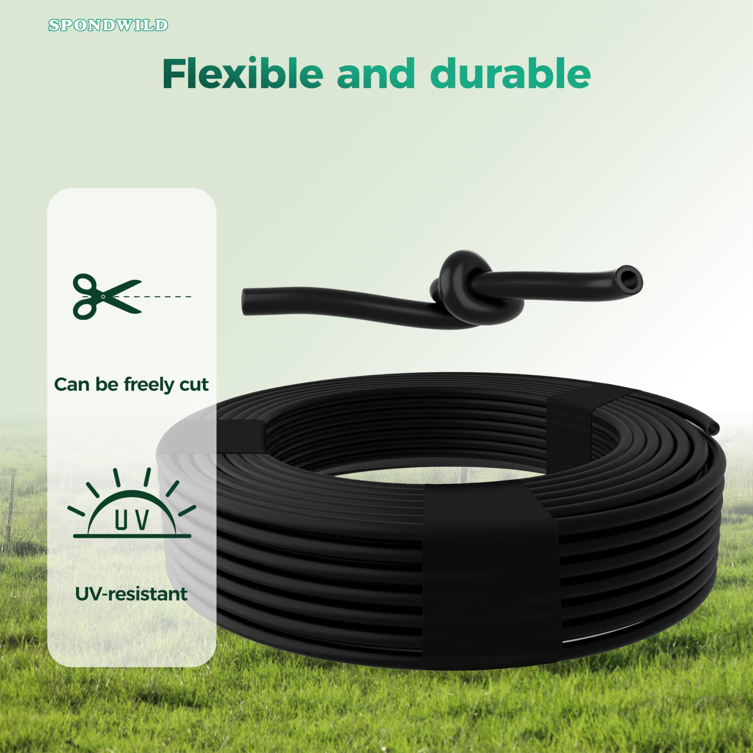 SPONDWILD tubing ideal for flower beds with precise watering