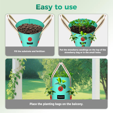 SPONDWILD indoor-outdoor planter bag suitable for sunrooms, patios, and gardens.