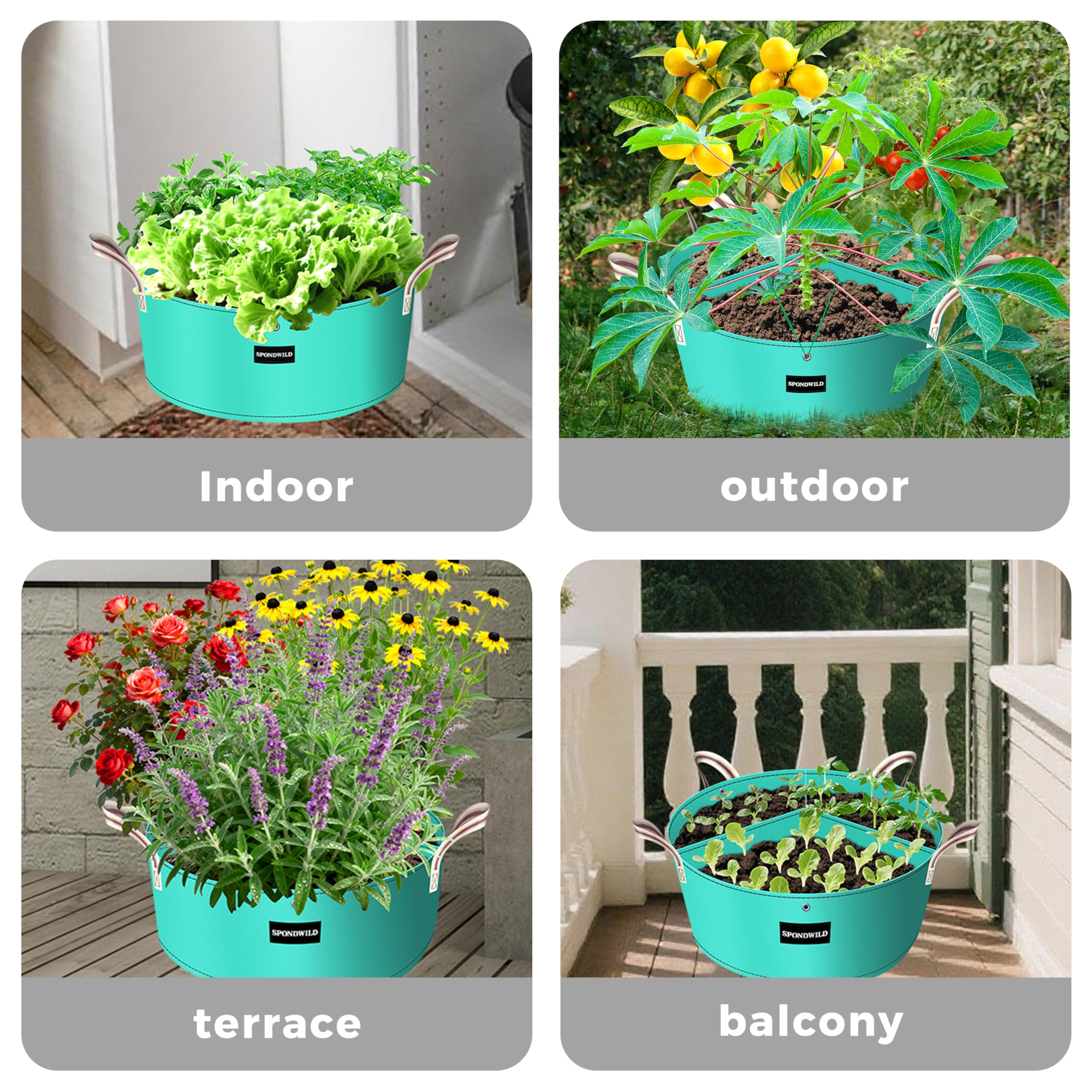 SPONDWILD set of two for balcony or garden use, easy to relocate.
