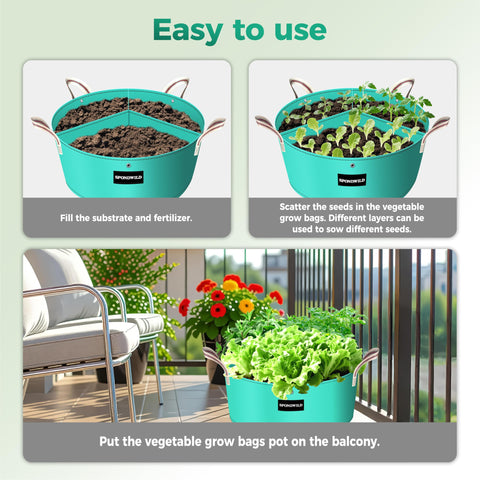 SPONDWILD 10-gallon capacity ideal for peppers, tomatoes, and leafy greens.