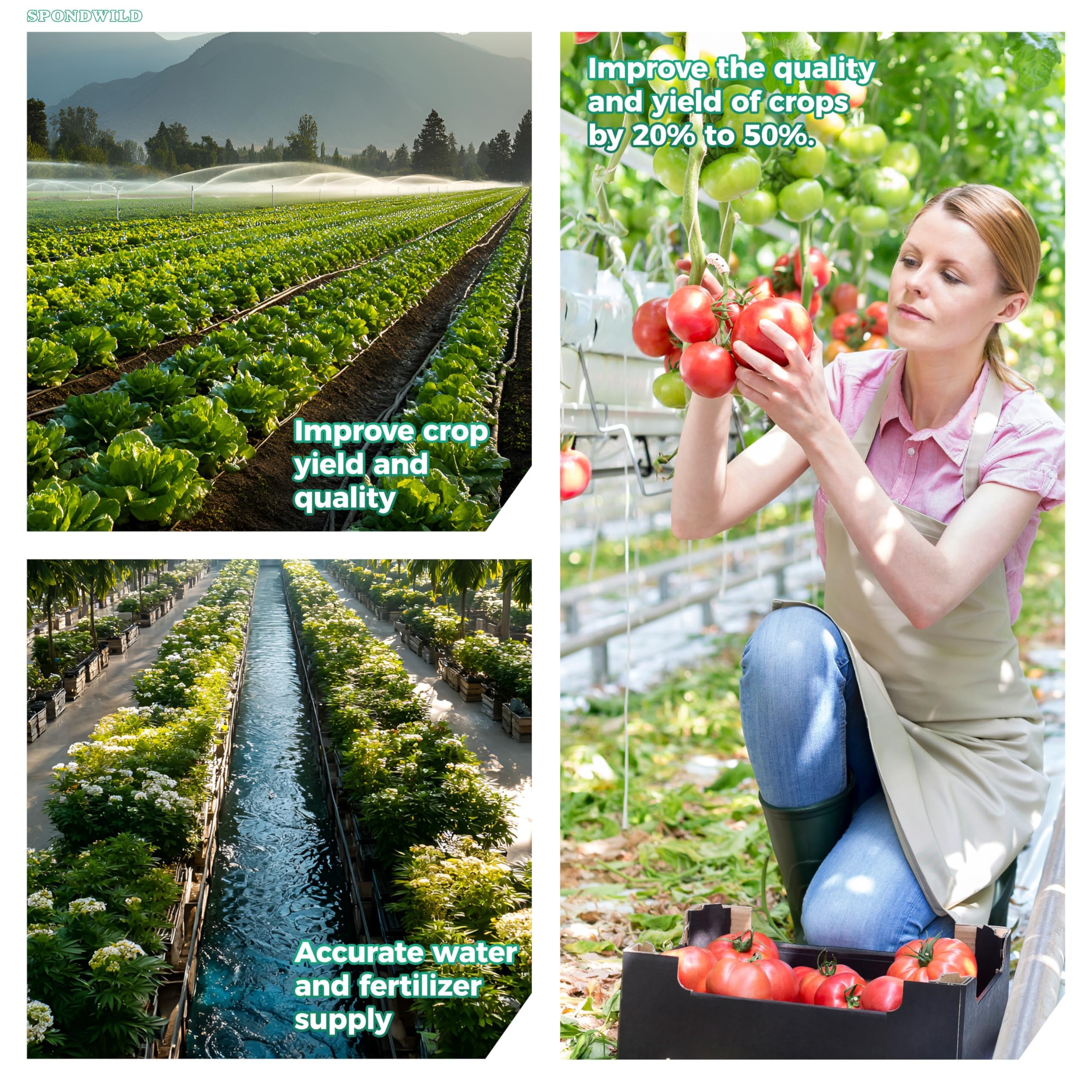 SPONDWILD versatile tubing for flower beds, veggie plots, and greenhouses.