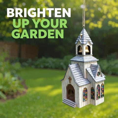 Spoontiques birdhouse outdoor décor in resin, ideal for tree or patio display.