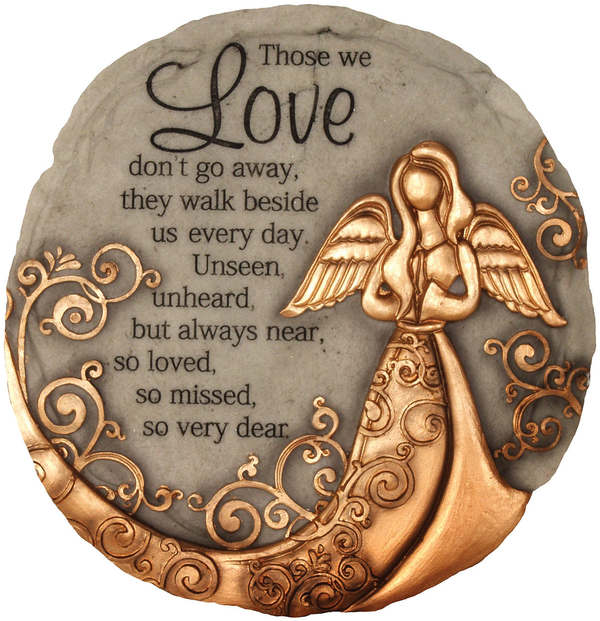 Spoontiques bronze angel stepping stone for garden adds enduring charm and personal tribute.