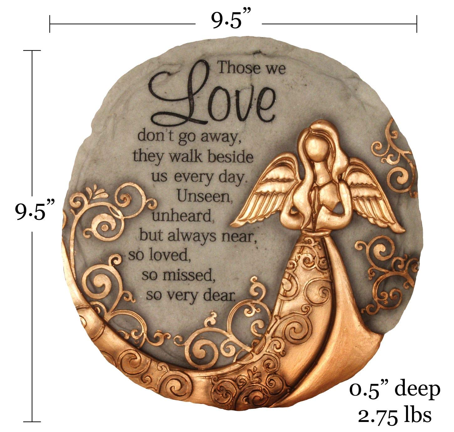 Spoontiques hand-painted garden stone features vibrant color and thoughtful messaging.