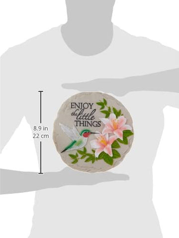 Spoontiques hummingbird stepping stone wall plaque for indoor or outdoor display