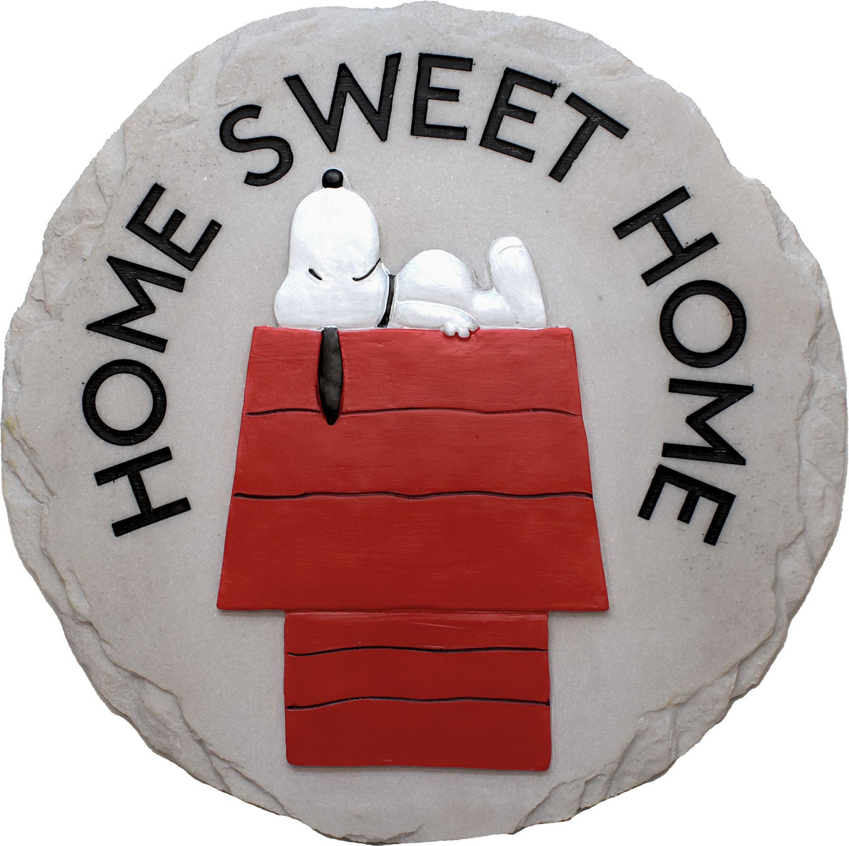 Spoontiques Peanuts stepping stone decorative garden stone for yard or walkway, durable outdoor decor