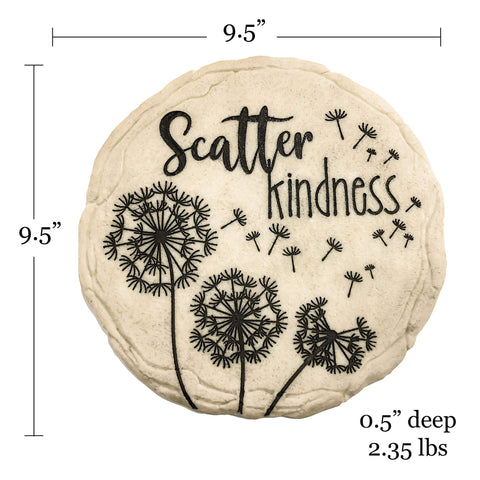 Spoontiques Wall plaque stepping stone includes hardware for hanging indoors or on a patio.