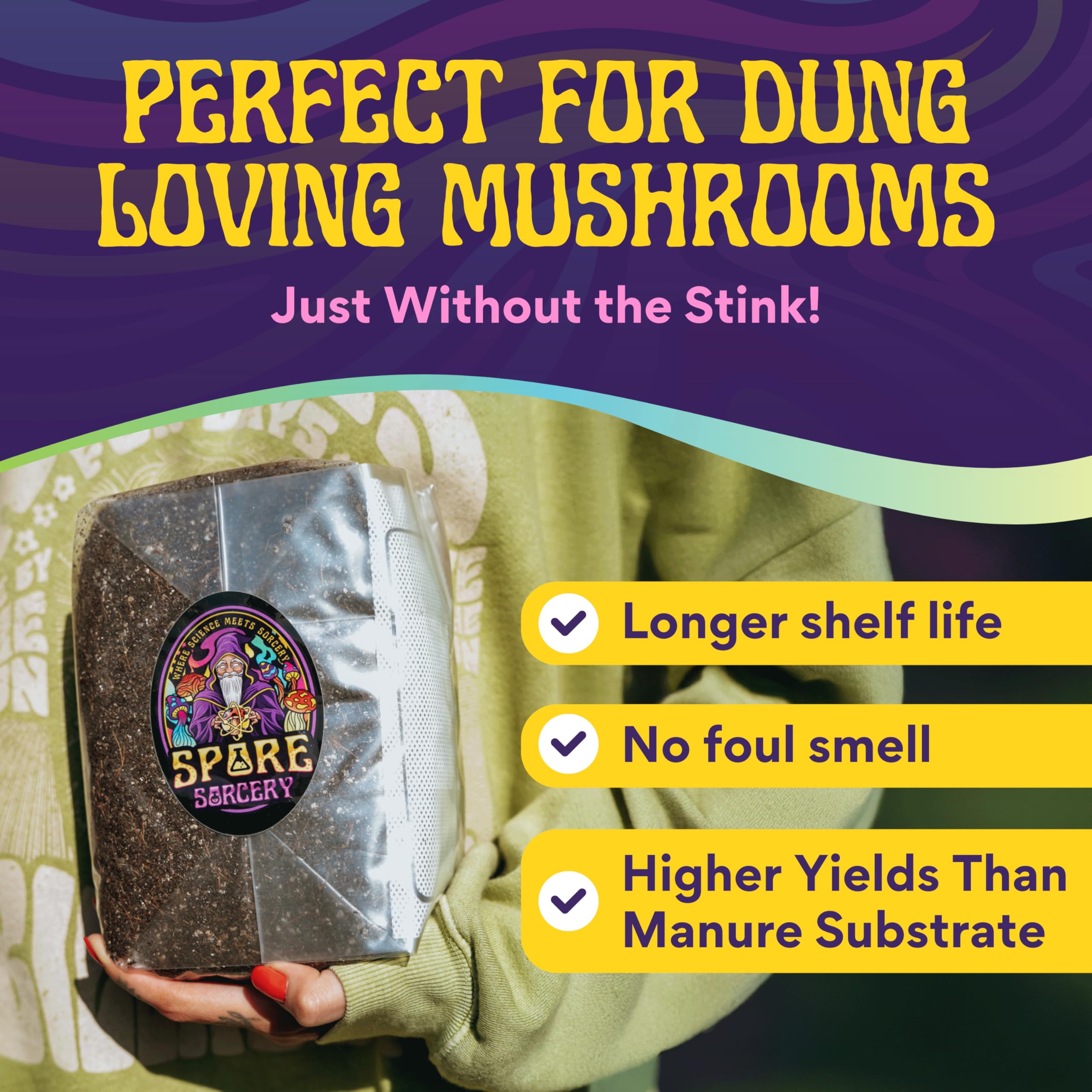 SPORE SORCERY mushroom flush cycle enables fresh picks over several weeks.