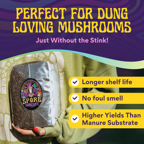 SPORE SORCERY mushroom flush cycle enables fresh picks over several weeks.