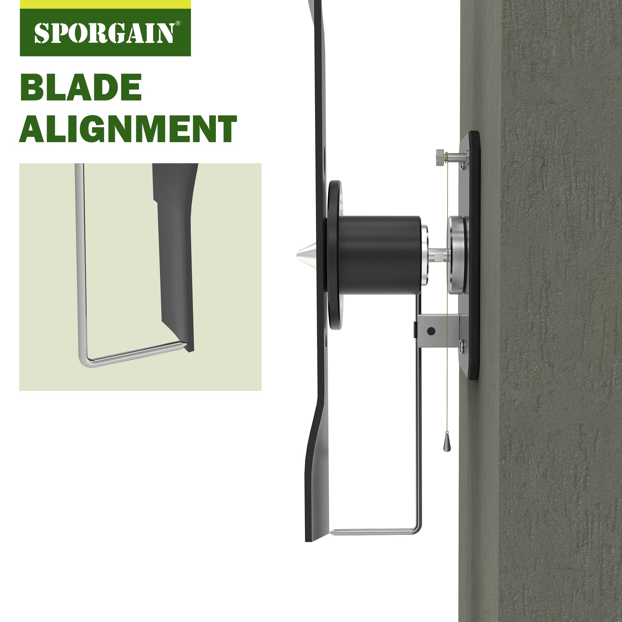SporGain close-up of magnets and mechanism for precision alignment